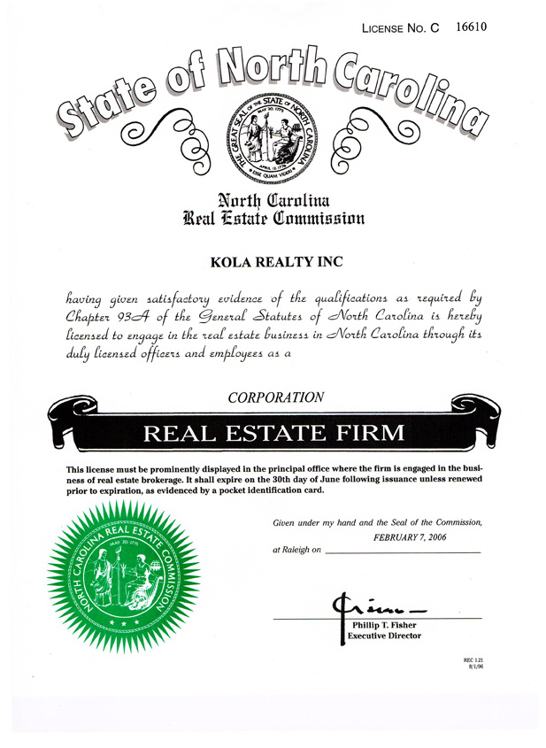 north carolina architect license